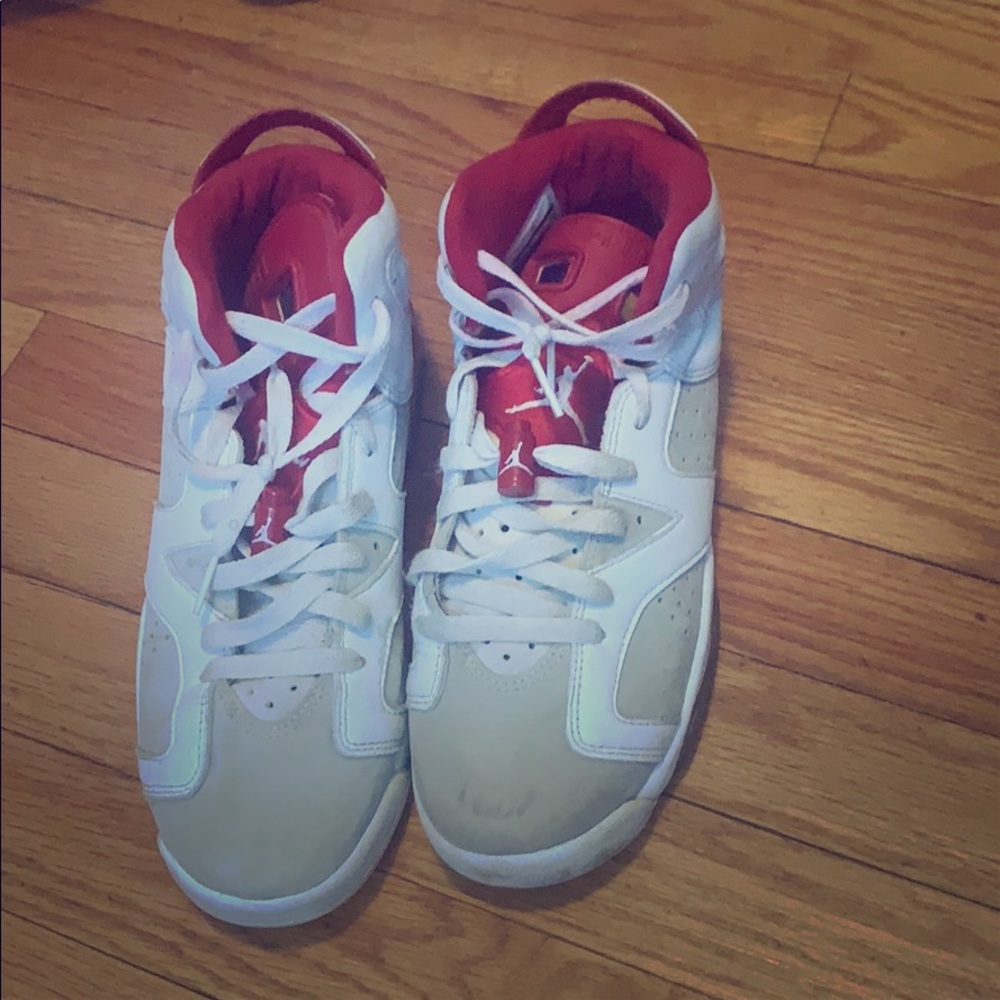 Red,White, and Grey Jordan 6’s